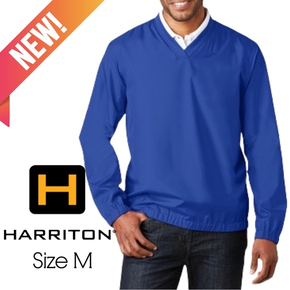 Harriton Athletic V-Neck Pullover Jacket Windshirt - Picture 16 of 16